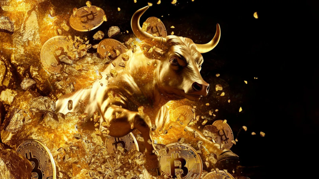 A-picture-showing-a-bull-inside-various-Bitcoin-coins
