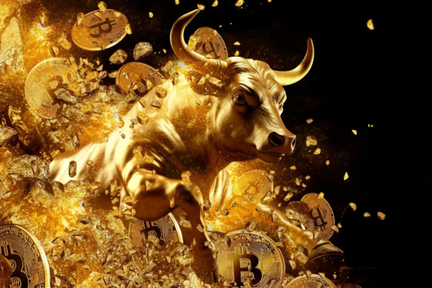 A-picture-showing-a-bull-inside-various-Bitcoin-coins