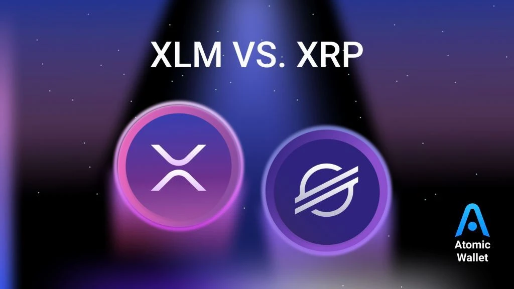 A-Picture-Showing-The-Image-of-XRP-and-XLM Tokens